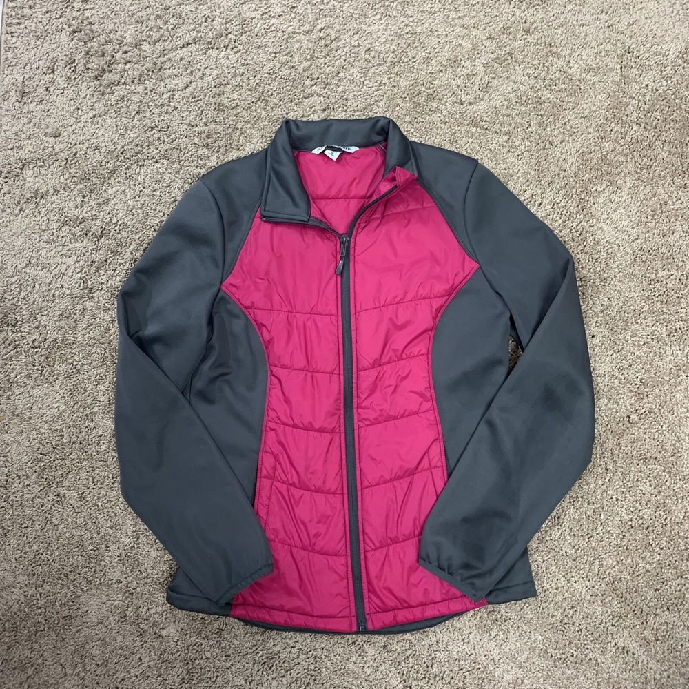 Port Authority Womens Color Block Soft Shell Jacket Womens Size Small Grey Pink